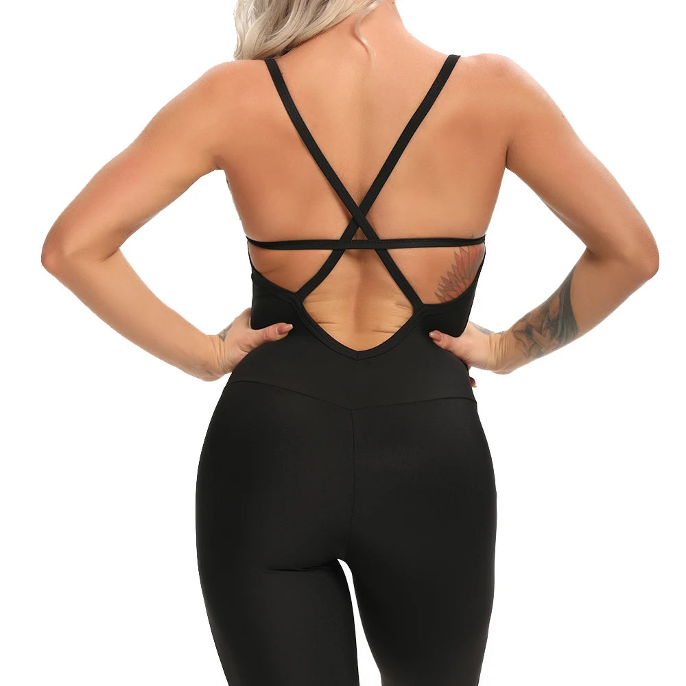 Sexy Backless Yoga Jumpsuit
