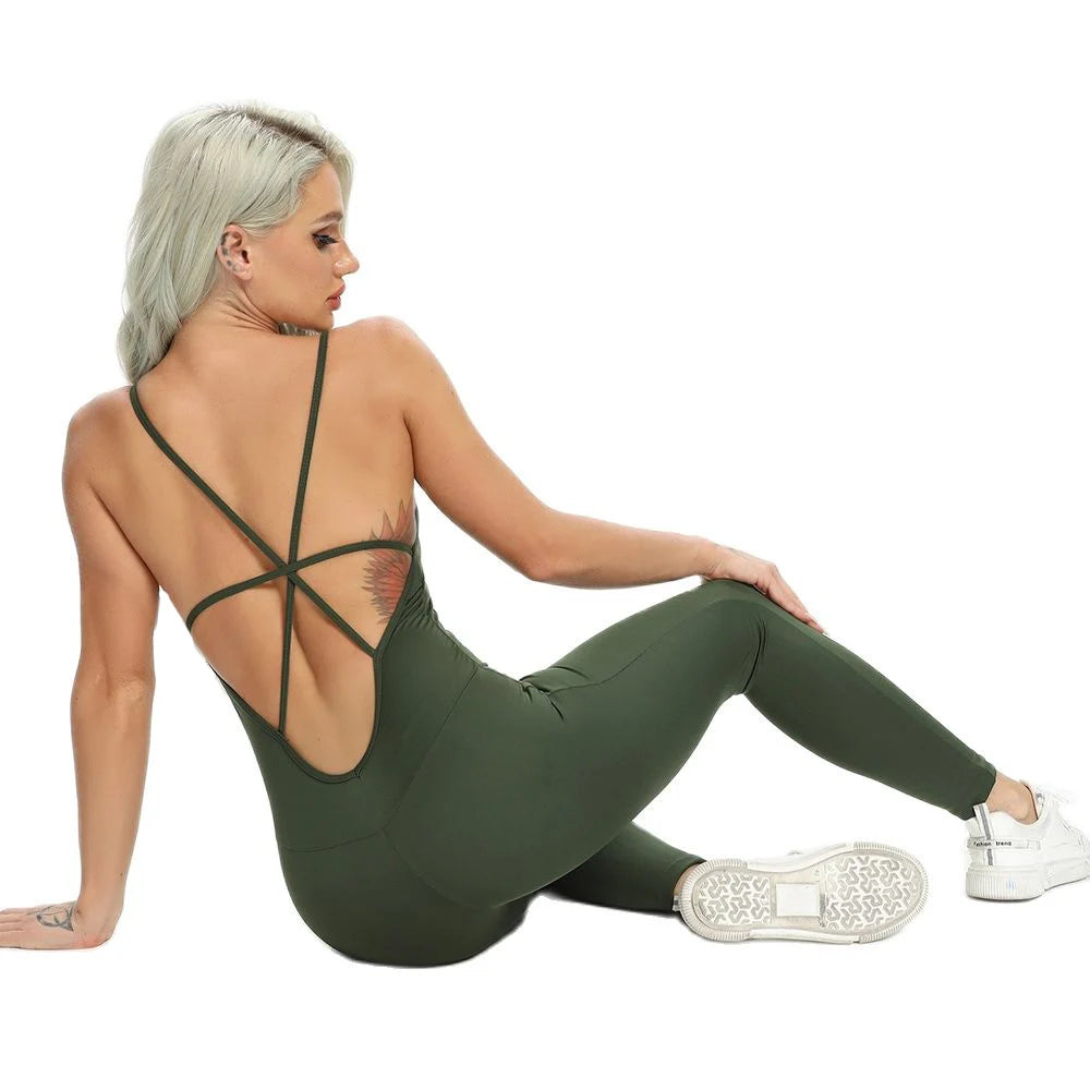 Sexy Backless Yoga Jumpsuit