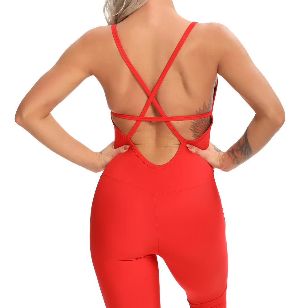 Sexy Backless Yoga Jumpsuit