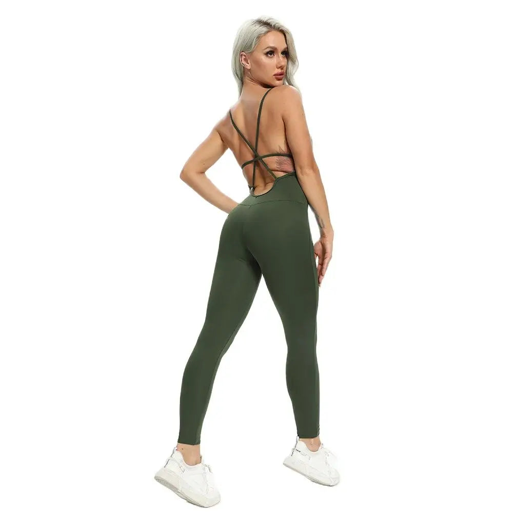 Sexy Backless Yoga Jumpsuit